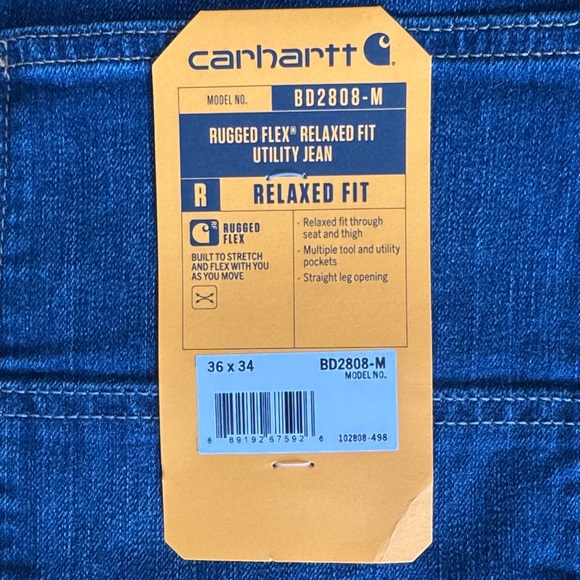 Carhartt Men's Relaxed Fit Jeans - Deep Blue - Picture 2 of 3